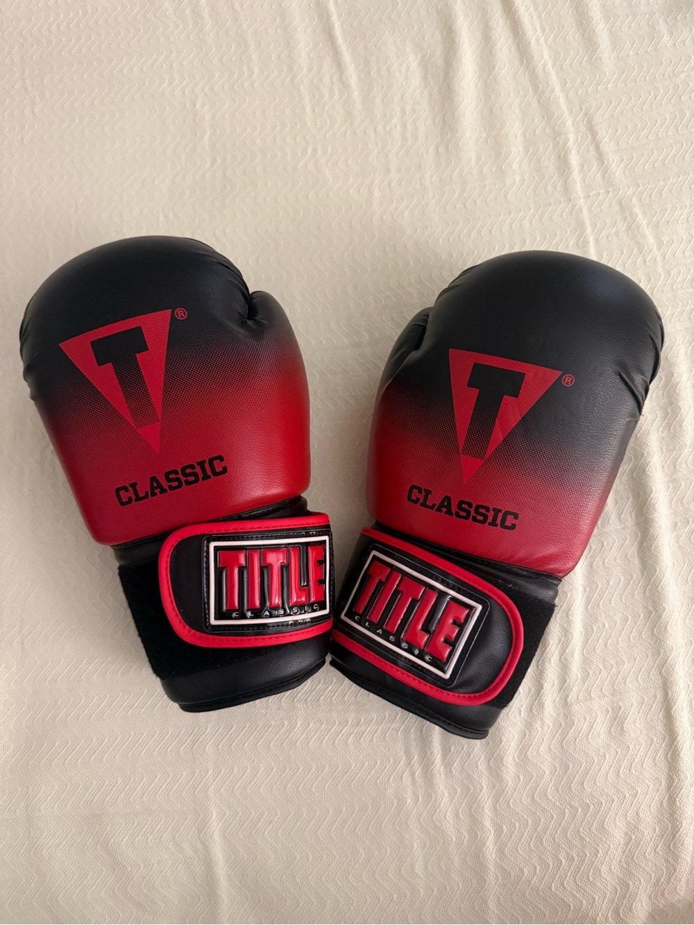 TITLE Classic Red & Black Boxing Gloves for Women